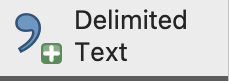 A screenshot of the delimited text icon in the file manager.