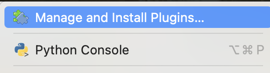 A screenshot of selecting the plugin management tool.