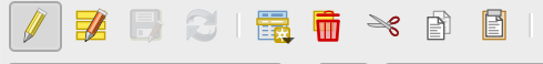 A screenshot of the edit tool bar with the edit tool, a pencil, toggled on.