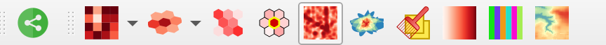 Screenshot of the density plugin toolbar