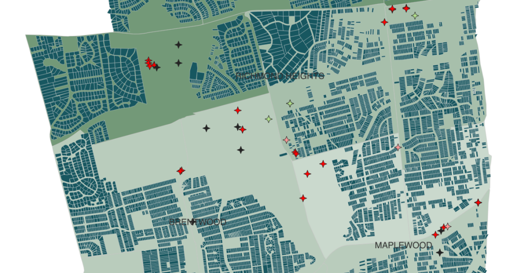 Image of the map with categorized symbols