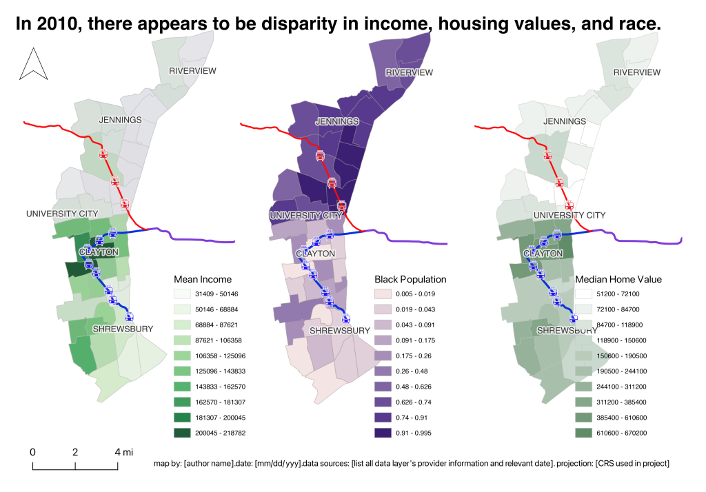 Map two shows the housing values map, the income map, and the race map, and map essentials